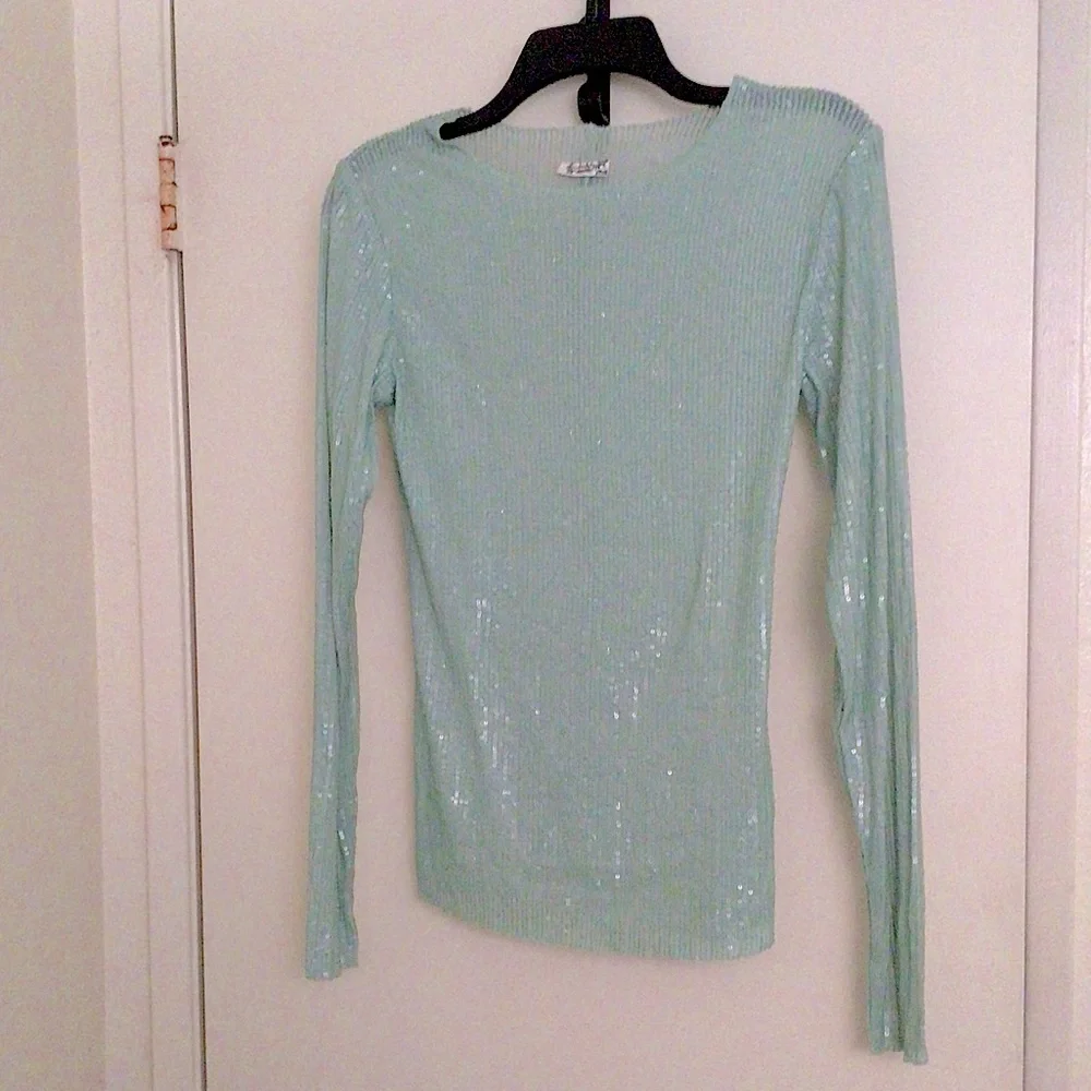 Free People Intimately Gold Rush Sequin Top